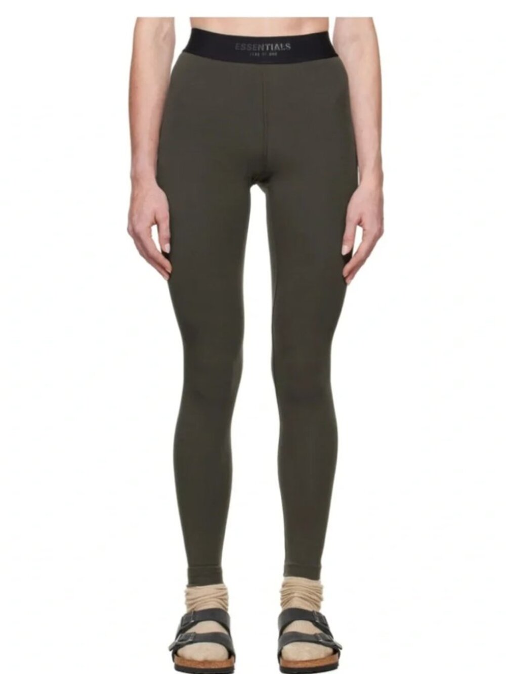 Essentials Fear of God Olive Green Leggings
